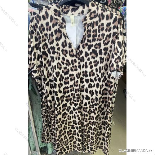 Icecool Summer Short Sleeve Women's Oversize Dress (42/44/46 ONE SIZE) ITALIAN FASHION IMM24M6652