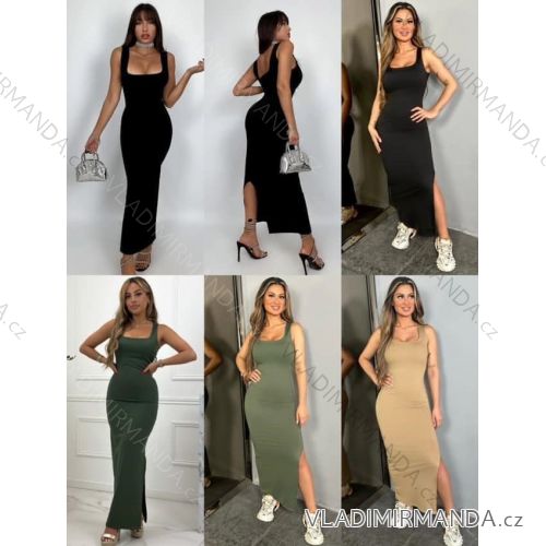 Šaty letní bez rukávu dámské (S/M ONE SIZE) ITALSKÁ MÓDA IMM24M27220