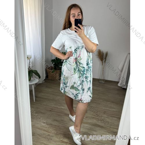 Shirt 3/4 sleeve ladies strip (4XL/5XL ONE SIZE) ITALSKÁ MÓDA IM422026