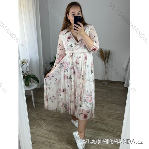Women's Long Sleeve Shirt Dress (S/M ONE SIZE) ITALIAN FASHION IMWD232607 -   white -   44/46