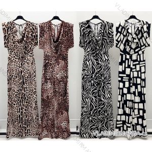 Overal dlhý letný elegantný bez rukávu dámsky (S/M ONE SIZE) TALIANSKA MÓDA IMM24M32830