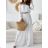 Women's Long Chiffon Short Sleeve Dress (S/M ONE SIZE) ITALIAN FASHION IMWGS231048