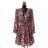 Women's Long Chiffon Short Sleeve Dress (S/M ONE SIZE) ITALIAN FASHION IMWGS231048 černo-béžová S / M