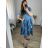 Women's Long Chiffon Short Sleeve Dress (S/M ONE SIZE) ITALIAN FASHION IMWGS231048