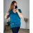 Kurzarm-Tunika für Damen in Übergröße (2XL/3XL/4XL Einheitsgröße) ITALIAN FASHION IMC23080/DU