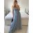 Women's Long Elegant Party Sleeveless Dress (S/M ONE SIZE) ITALIAN FASHION IMPSH24L662 Pink Old Pink S/M