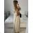Women's Long Chiffon Short Sleeve Dress (S/M ONE SIZE) ITALIAN FASHION IMWGM23456 S / M Light blue