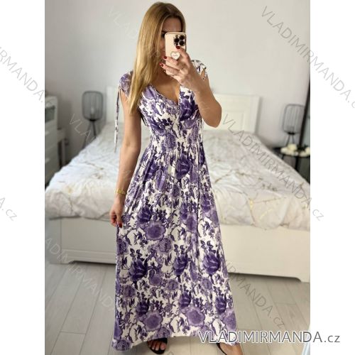 Langes, elegantes, ärmelloses Icecool-Kleid für Damen (S/ML/XL) ITALIAN FASHION AINUOSI IMB24Y1090
