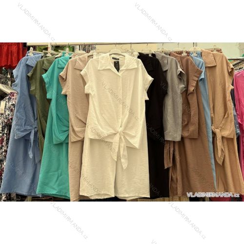 Souprava kalhoty a tunika krátký rukáv dámská (S/M/L ONE SIZE) ITALSKÁ MÓDA IMWBS24515