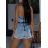 Women's short denim jumpsuit (S/M ONE SIZE) ITALIAN FASHION IMM24M8759