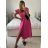 Women's Long Sleeve Hoodie Dress (S / M ONE SIZE) ITALIAN FASHION IMWA216095 S / M black