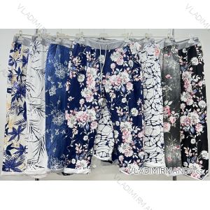 Tepláky dámské nadrozměr (52/54 ONE SIZE) ITALSKÁ MODA IM424427