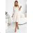 286-7 SANDY Flared shirt dress with a belt - beige