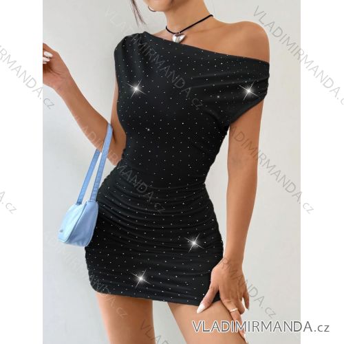 Satin Women's Long Summer Strapless Dress (S / M / L ONE SIZE) ITALIAN FASHION IMM22694