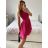 Elegant formal dress with straps for women (S / M ONE SIZE) ITALIAN FASHION IMHMS23139/DU
