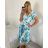 Women's Lace Cotton Short Sleeve Dress (S/M ONE SIZE) ITALIAN FASHION IMM23M7267
