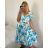 Women's Lace Cotton Short Sleeve Dress (S/M ONE SIZE) ITALIAN FASHION IMM23M7267