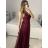 Women's Strapless Long Party Dress (S/M ONE SIZE) ITALIAN FASHION IMPSH2360055 purple S / M