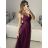Women's Strapless Long Party Dress (S/M ONE SIZE) ITALIAN FASHION IMPSH2360055 purple S / M
