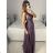 Women's Strapless Long Party Dress (S/M ONE SIZE) ITALIAN FASHION IMPSH2360055 purple S / M