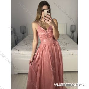 Trägerloses langes Partykleid für Damen (Einheitsgröße S/M) ITALIAN FASHION IMPSH2360055