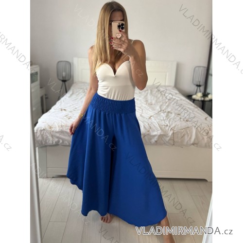 Women's Summer Long Harem Pants (42/44/46 ONE SIZE) ITALIAN FASHION IM424361 modrá královská S / M