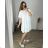 Women's Summer Muslin Carmen Dress (46/50 ONE SIZE) ITALIAN FASHION IMBM24061