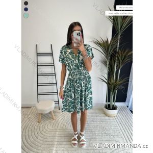 Women's Long Chiffon Short Sleeve Dress (S/M ONE SIZE) ITALIAN FASHION IMWGS231048