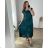 Women's Elegant Glitter Long Sleeve Dress (S/M/L/XL ONE SIZE) ITALIAN FASHION IMBM22010