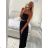 Women's long summer pants (S/M/L/XL ONE SIZE) ITALIAN FASHION IM424182 L/XL black