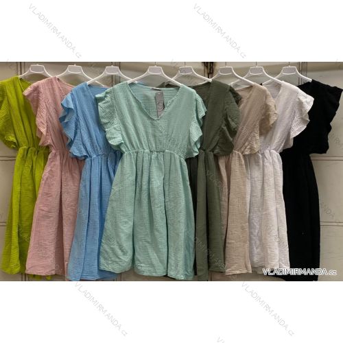 Women's Long Summer Short Sleeve Dress (S/M ONE SIZE) ITALIAN FASHION IMC23300 -   light mint -   M / L