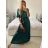 Langes Chiffon-Kurzarmkleid für Damen (S/M ONE SIZE) ITALIAN FASHION IMWGS231048 -   hellblau -   S / M