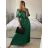 Langes Chiffon-Kurzarmkleid für Damen (S/M ONE SIZE) ITALIAN FASHION IMWGS231048 -   hellblau -   S / M