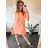 Summer long sleeve flowered women's dress (UNI S / L) ITALIAN FASHION IMK20150 42 Orange