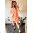 Summer long sleeve flowered women's dress (UNI S / L) ITALIAN FASHION IMK20150 42 Orange