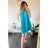 Damen Langarm Hoodie Kleid (S / M ONE SIZE) ITALIAN FASHION IMWA216095 weiß S / M