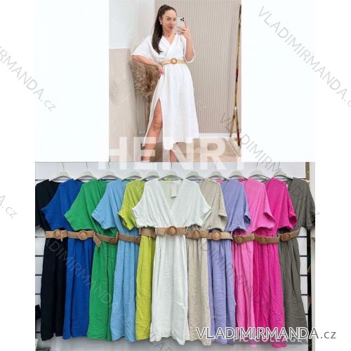 Women's Long Sleeve Hoodie Dress (S / M ONE SIZE) ITALIAN FASHION IMWA216095