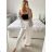 Kalhoty dlouhé letní dámské MARIANA (S/M/L ONE SIZE) ITALSKá MODA IM725041