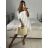 Women's Summer Cotton Short Sleeve Dress (S/M ONE SIZE) ITALIAN FASHION IM722253 S/M white
