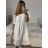 Women's Summer Cotton Short Sleeve Dress (S/M ONE SIZE) ITALIAN FASHION IM722253 S/M white