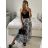 Nohavice harémky letné dlhé dámske Esme (S/M ONE SIZE) TALIANSKA MÓDA IMM239535UNVZ-1/DU modrá S / M