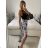 Nohavice harémky letné dlhé dámske Esme (S/M ONE SIZE) TALIANSKA MÓDA IMM239535UNVZ-1/DU modrá S / M