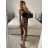 Kalhoty harémky letní dlouhé dámské Esme (S/M ONE SIZE) ITALSKÁ MÓDA IMM239535UNVZ-2/DU S/M hnědá