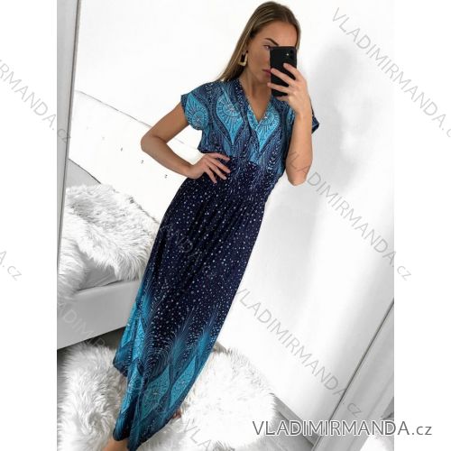 Women's summer icecool dress with sleeve (M/L, XL/2XL) AINUOSI ITALIAN FASHION IMB239922