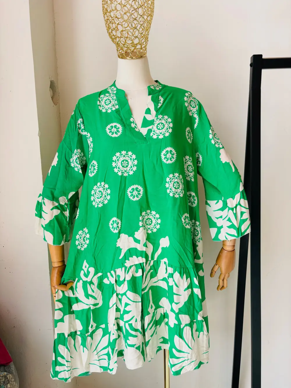 Šaty letné 3/4 rukáv dámske (S/M ONE SIZE) TALIANSKA MÓDA IMPEM241355