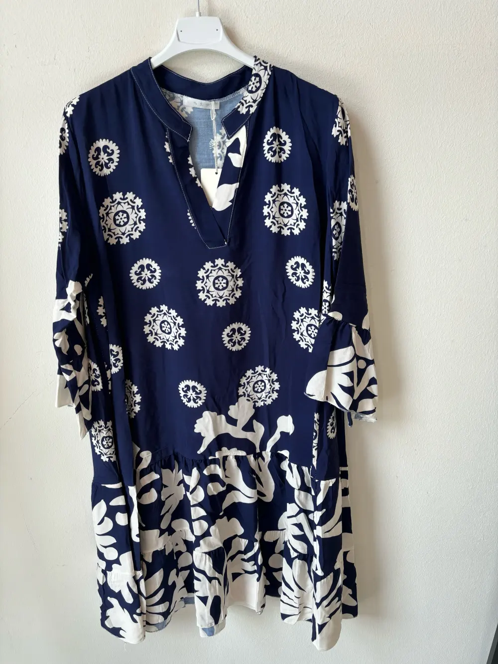 Šaty letné 3/4 rukáv dámske (S/M ONE SIZE) TALIANSKA MÓDA IMPEM241355
