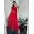 Women's Sleeveless Sequin Velvet Long Party Dress (S/M ONE SIZE) ITALIAN FASHION IMWB233931 žlutá S / M