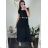 Women's Sleeveless Sequin Velvet Long Party Dress (S/M ONE SIZE) ITALIAN FASHION IMWB233931 žlutá S / M