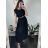 Women's Sleeveless Sequin Velvet Long Party Dress (S/M ONE SIZE) ITALIAN FASHION IMWB233931 žlutá S / M