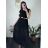 Women's Sleeveless Sequin Velvet Long Party Dress (S/M ONE SIZE) ITALIAN FASHION IMWB233931 žlutá S / M